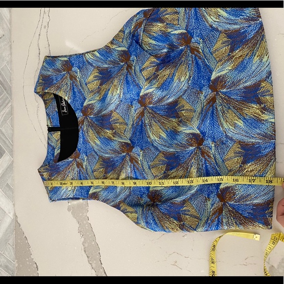 Sam Edelman Jacquard Zip Back Crop Top - Picture 4 of 6